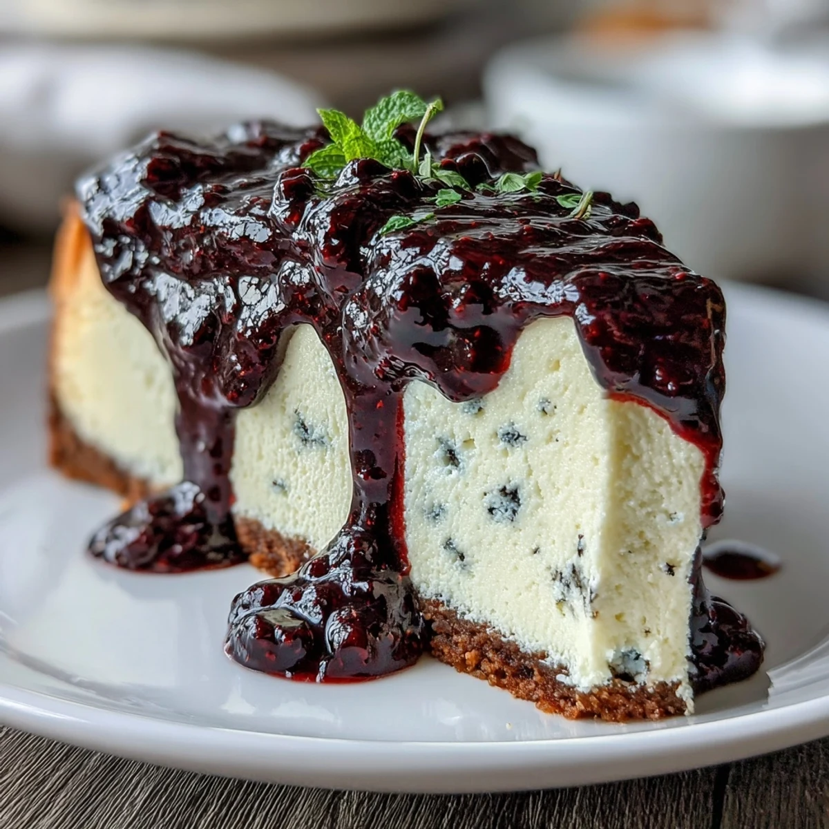 This easy Black Currant Sauce, made with fresh black currants, simmers to a glossy, rich texture in a small saucepan.