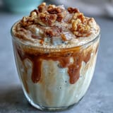 Creamy Vanilla Bean Frappuccino Protein Shake with vanilla bean paste and ice, blended to a smooth, frothy perfection.