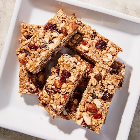 Golden-brown No-Bake Energy Bars: a close-up showing texture and delicious, wholesome ingredients.