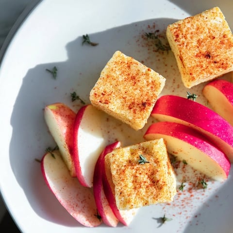 Smoked paprika-dusted cheeses and red apple wedges create a delicious, vibrant Autumn Ember appetizer.