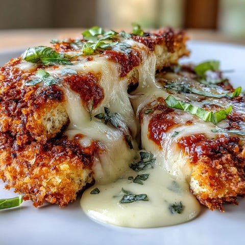 Golden-brown Crispy Tofu Chicken Parm Bakes with melted mozzarella and marinara, ready to serve over pasta.