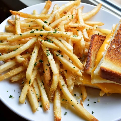 Beef Tallow Fries Grilled Cheese