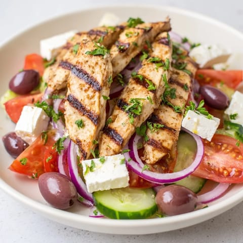 Greek Salad with Grilled Chicken