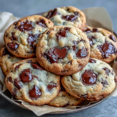 A close-up of soft Yogurt Chocolate Chip Cookies, their chewy centers studded with chocolate and a hint of yogurt creaminess.