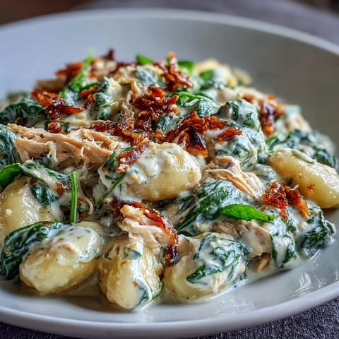 Creamy Spinach & Parmesan Gnocchi with Chicken