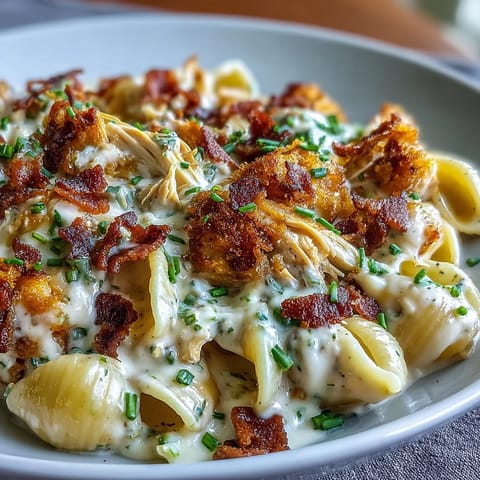 Steaming bowls of Creamy Jalapeño Popper Chicken Pasta topped with fresh chives and extra jalapeño slices, served for dinner.