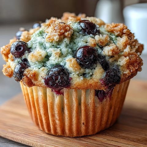 Fluffy vegan blueberry lemon muffins packed with juicy berries and zesty lemon, made with plant-based protein for a healthy, satisfying breakfast or snack.