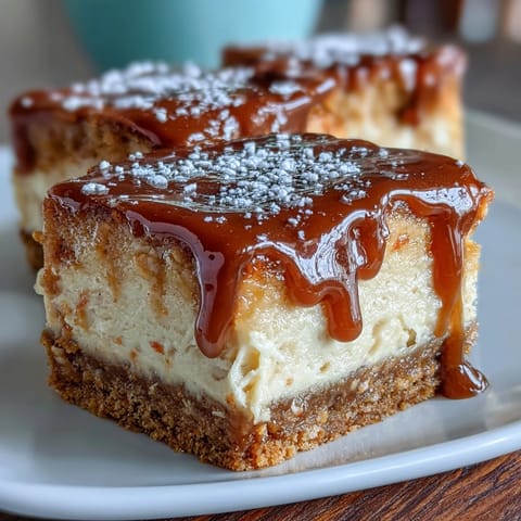 1. Carrot Cake Cheesecake Bars with creamy swirl and light cream cheese frosting on a spiced carrot cake base.  
