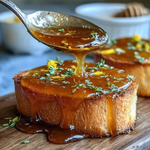 Close-up of golden dandelion jelly in a glass jar, spreadable and floral, perfect for toast or scones.