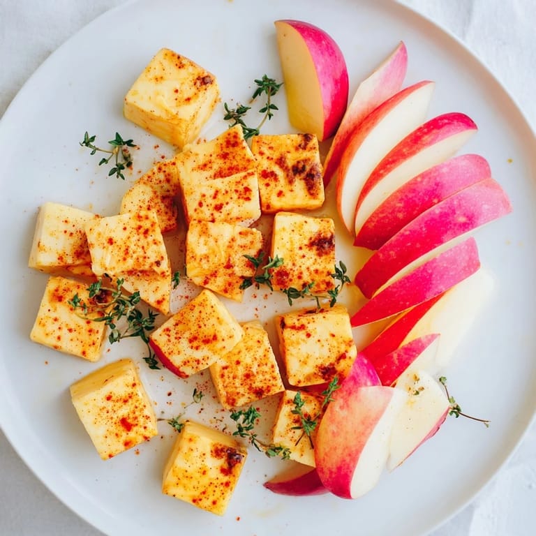 A mouthwatering arrangement of cheese and apple: the Autumn Ember appetizer, perfect for fall entertaining.