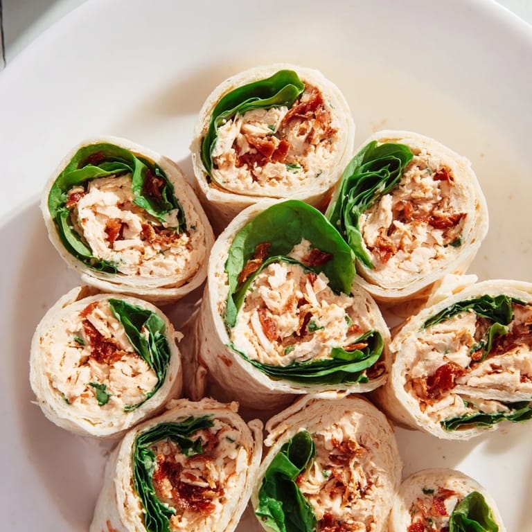 These easy sun-dried tomato turkey roll-ups demonstrate quick preparation with tender turkey and creamy textures.