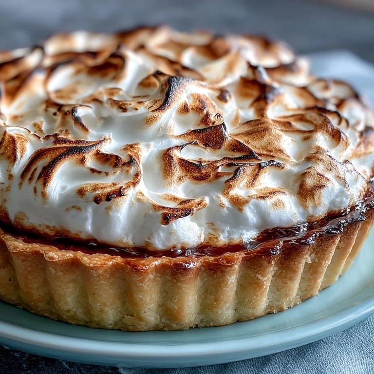 Classic American Lemon Meringue Pie with bright citrus filling, served with a slice lifted to reveal layers.