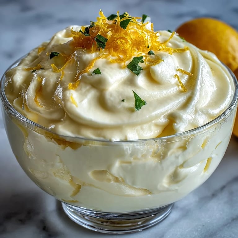 Chilled Lemon Fool served in elegant glasses, vibrant yellow with lemon zest and berries, perfect for effortless summer entertaining.