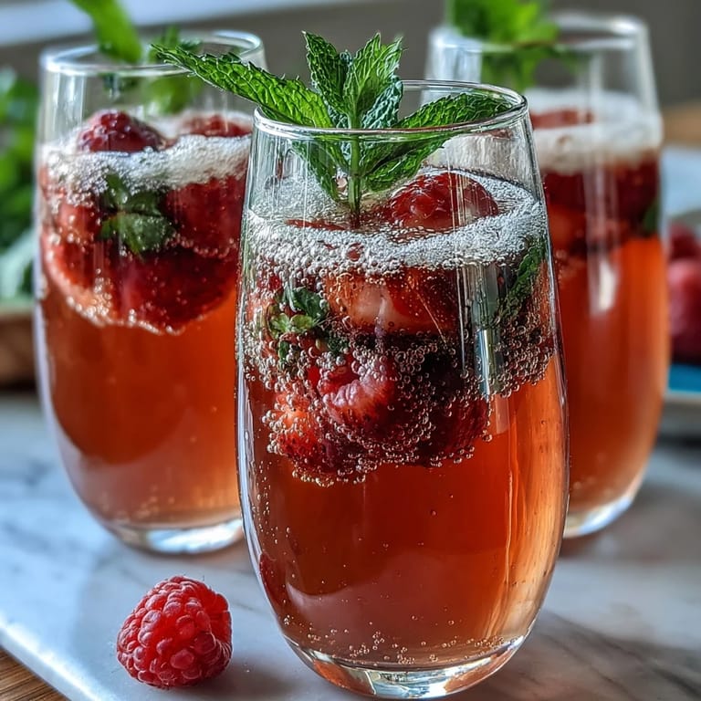 Interactive mimosa station featuring strawberry, orange, and pineapple juices paired with chilled Prosecco for festive toasts.  
