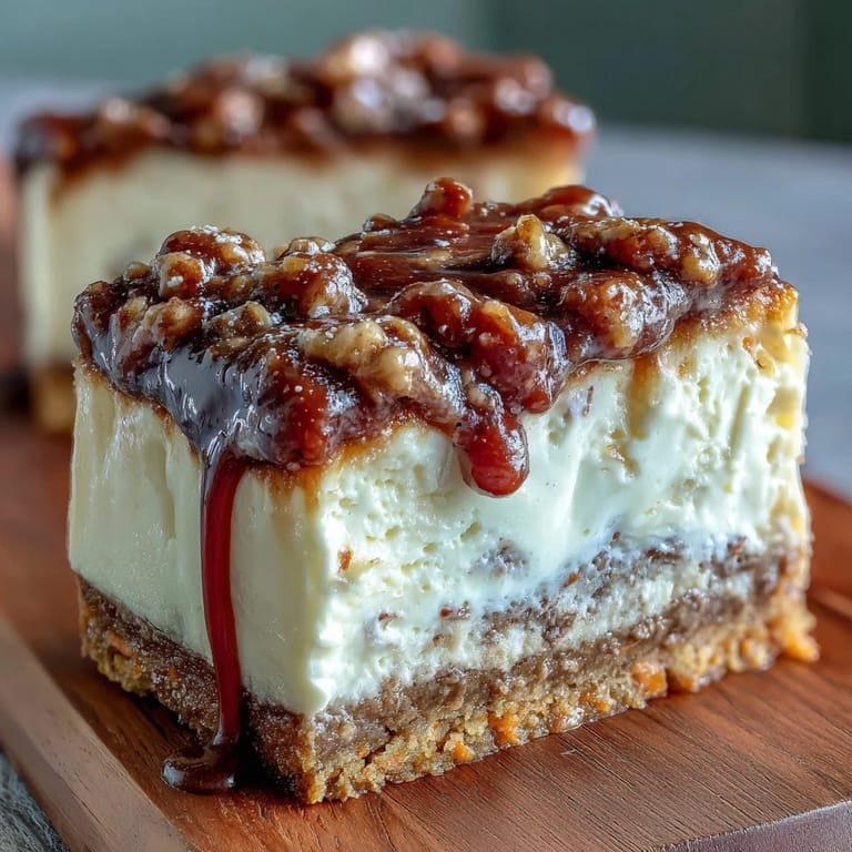 3. Moist Carrot Cake Cheesecake Bars topped with smooth vanilla frosting, combining classic carrot cake spices with luscious cheesecake.