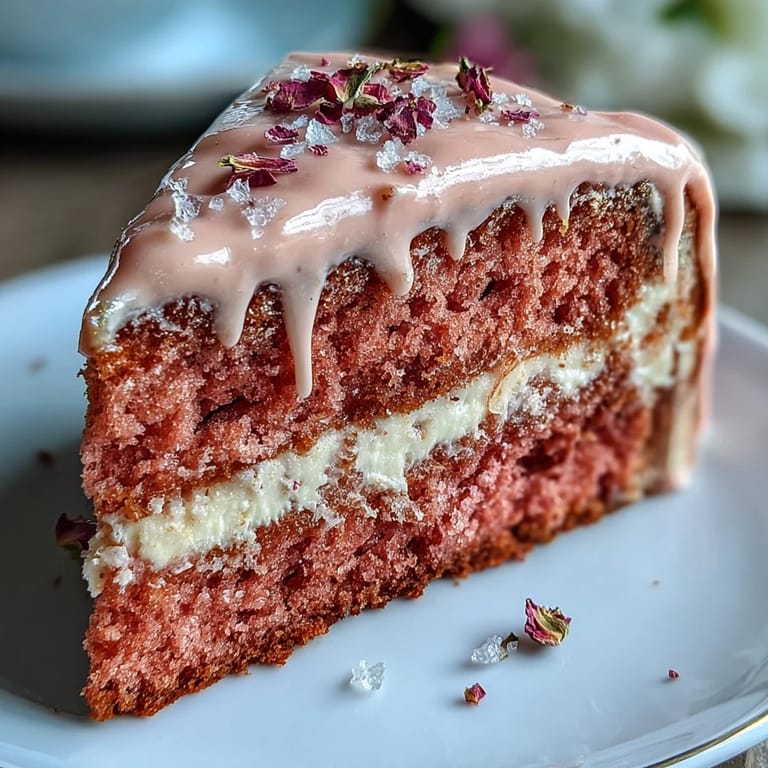 Wedding-ready Rosé Velvet Cake, perfect for a festive celebration.