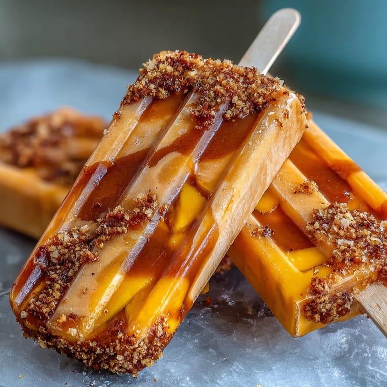 Close-up of Fricy Mango Chamoy Popsicles with Tajin, ready to chill.