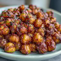 Crispy baked chickpeas in three bold flavors — sea salt, smoky paprika, and spicy chili lime — golden and crunchy.