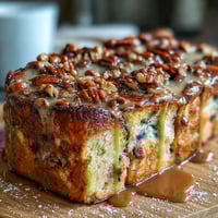 Golden baked blueberry French toast casserole with juicy berries and a cinnamon-sugar topping, perfect for Mother's Day brunch.